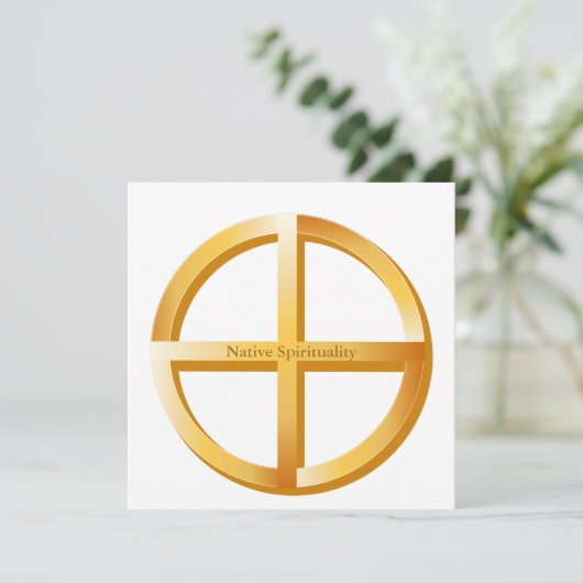 Native Spirituality 5.25" x 5.25" Flat Card (Standing Front)