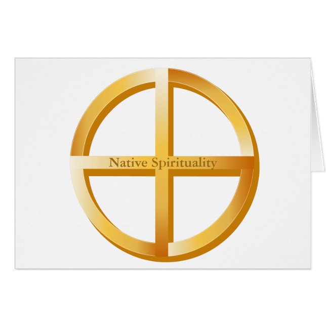 Native Spirituality 5" x 7" Greeting Card (Front Horizontal)