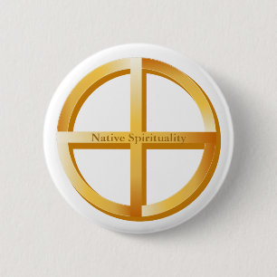 Native Spirituality Symbol Button