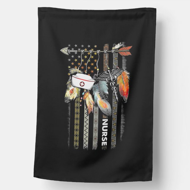 Native Style Nurse American Flag   (Front)