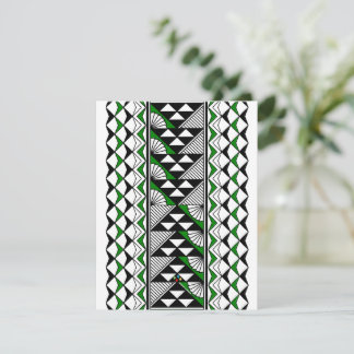 Native Sun and Rain in Green Note Card