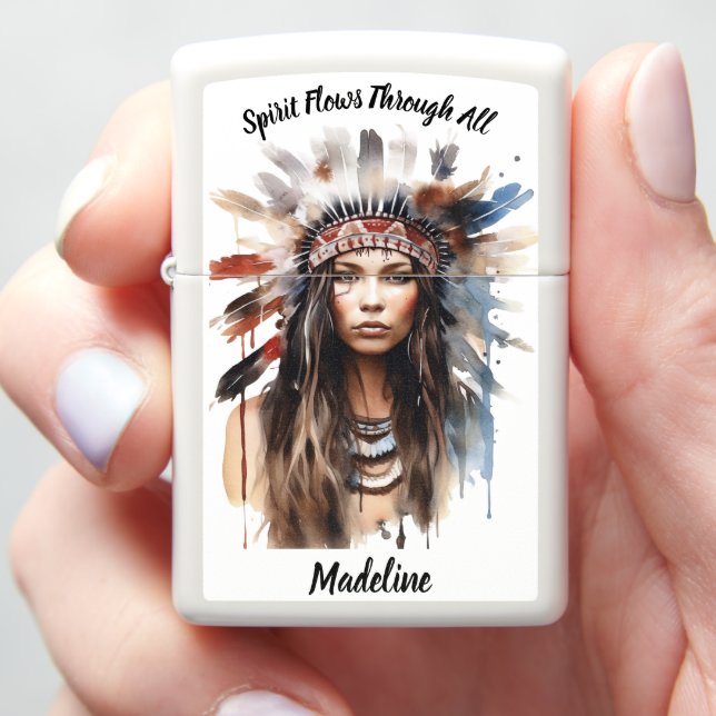 Native Symbols Traditional Attire Zippo Lighter (In Hand)