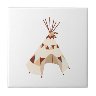 Native Teepee Ceramic Tile