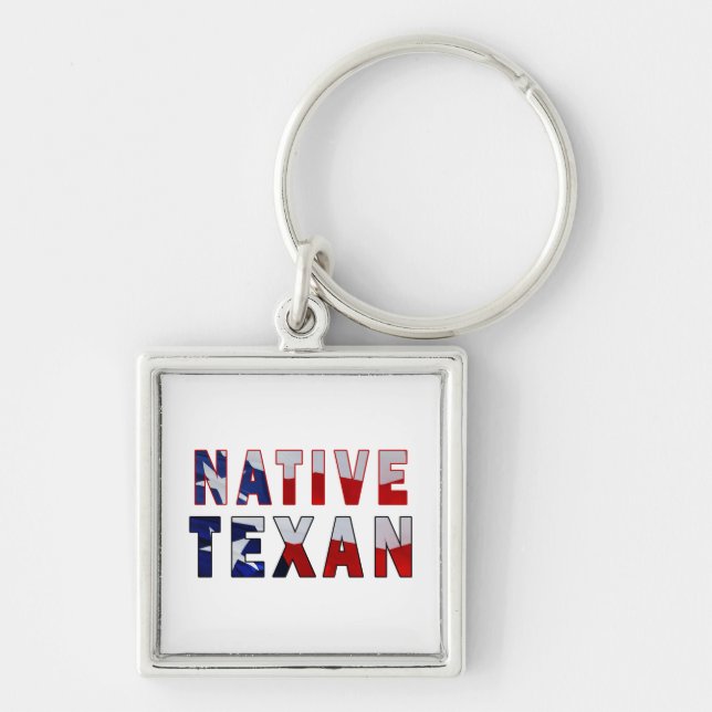 Native Texan Flag Keychain (Front)