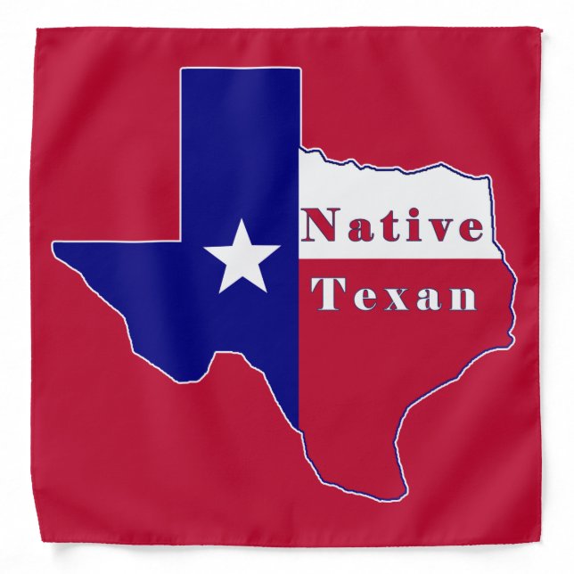 Native Texan Flag Map Bandana (Front)