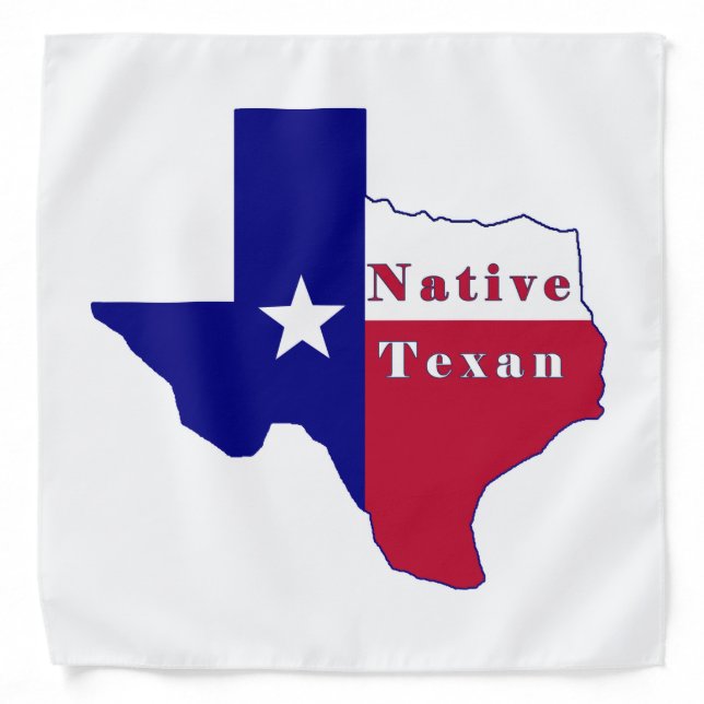 Native Texan Flag Map Bandana (Front)