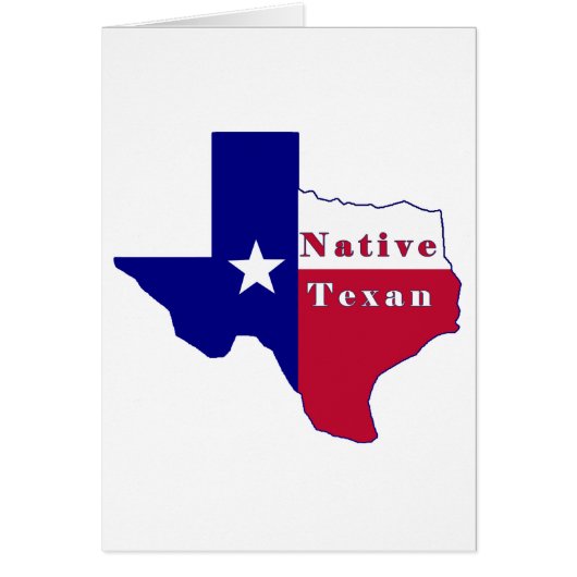 Native Texan Flag Map Cards (Front)
