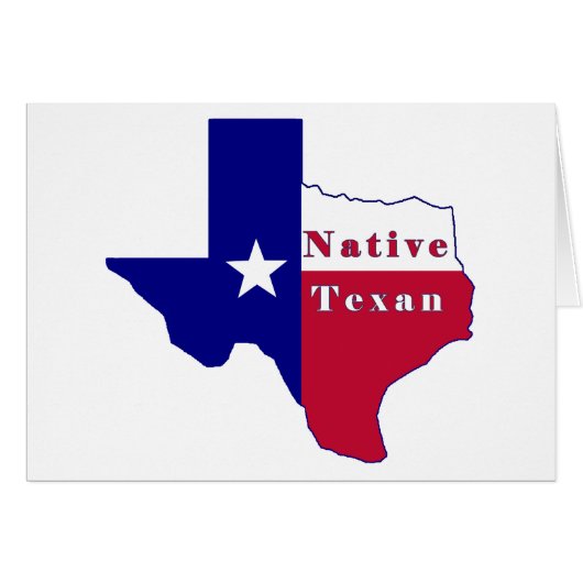 Native Texan Flag Map Cards (Front Horizontal)