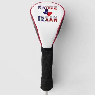 Native Texan Flag Map Golf Head Cover