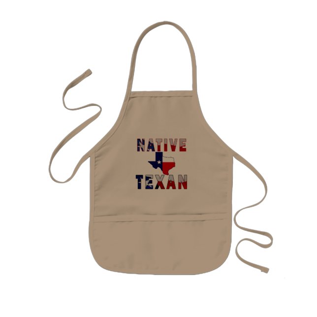 Native Texan Flag Map Kids' Apron (Front)