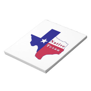 Native Texan Flag Map Notepad