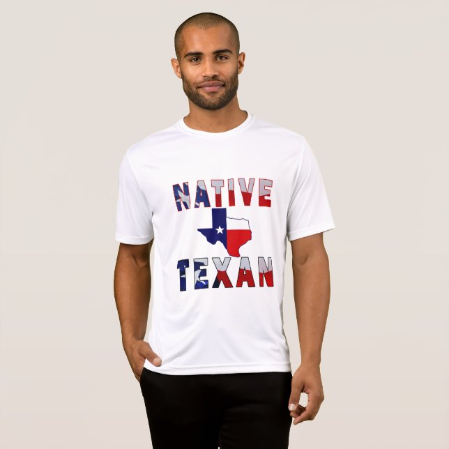 Native Texan Flag Map T-Shirt (Front Full)
