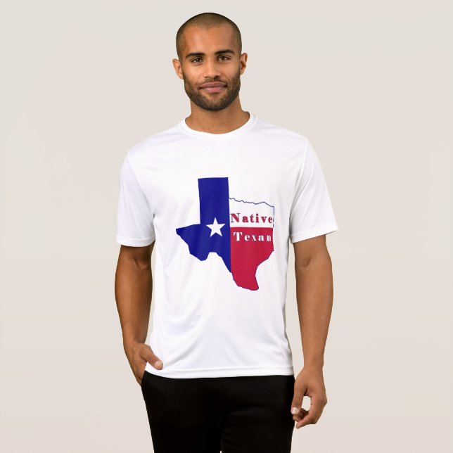 Native Texan Flag Map T-Shirt (Front Full)