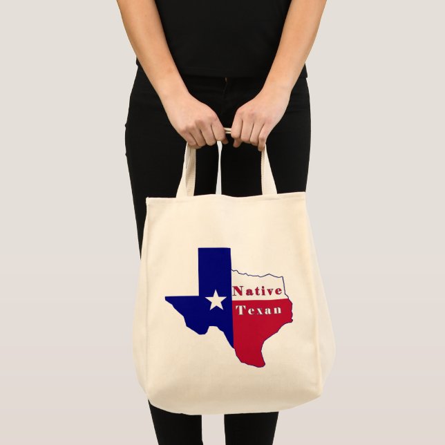 Native Texan Flag Map Tote Bag (Front (Product))