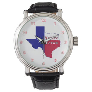 Native Texan Flag Map Watch