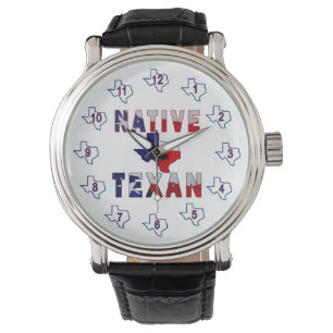 Native Texan Flag Map Watch