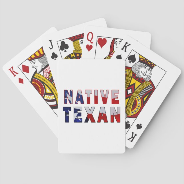 Native Texan Flag Poker Cards (Back)