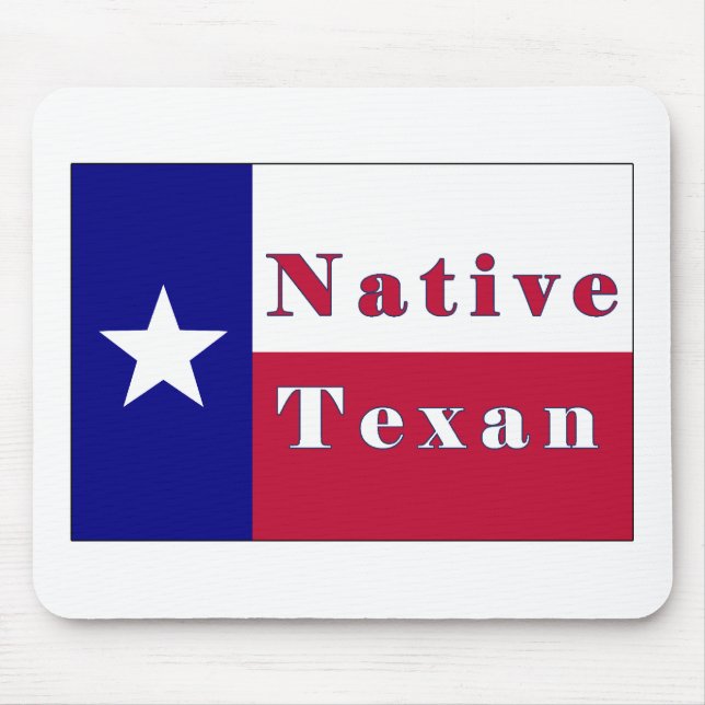 Native Texan Lone Star Flag Mouse Pad (Front)