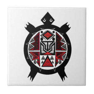 Native tortoise tribute ceramic tile