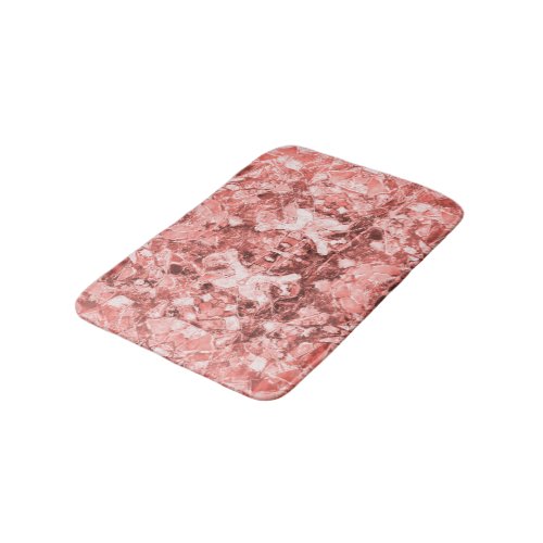 Native Tribal Living Coral Pink Bohemian Modern Bath Mat