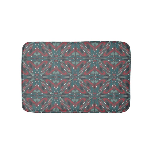 Native Tribal Southwestern Colors Pattern Bath Mat (Front)