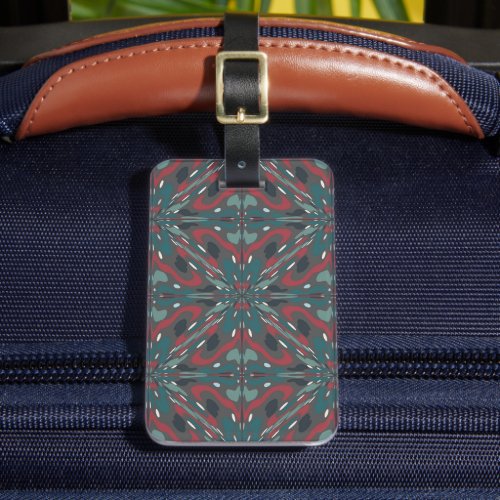 Native Tribal Southwestern Colors Pattern Luggage Tag