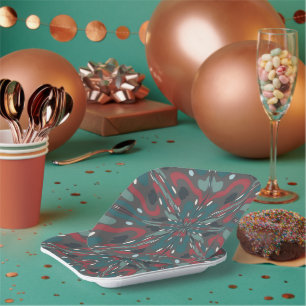 Native Tribal Southwestern Colors Pattern Paper Plates