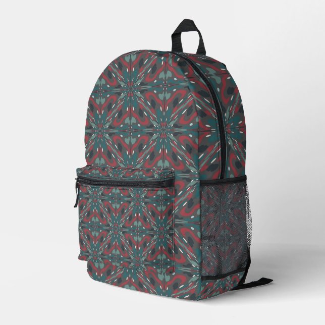 Native Tribal Southwestern Colors Pattern Printed Backpack (Back Corner Right)