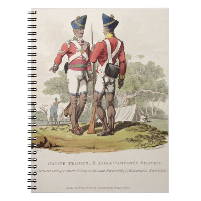 Native Troops in the East India Company's Service: Notebook (Front)