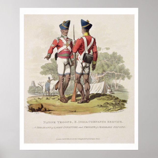 Native Troops in the East India Company's Service: Poster (Front)