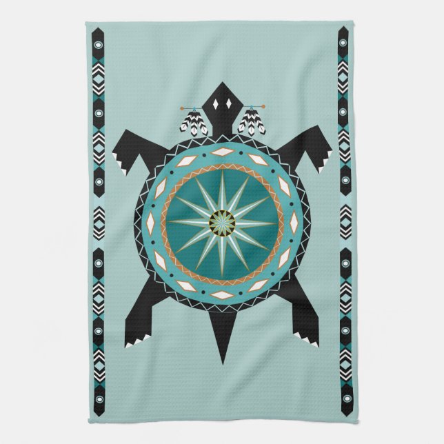 Native Turtle Kitchen Towel (Vertical)