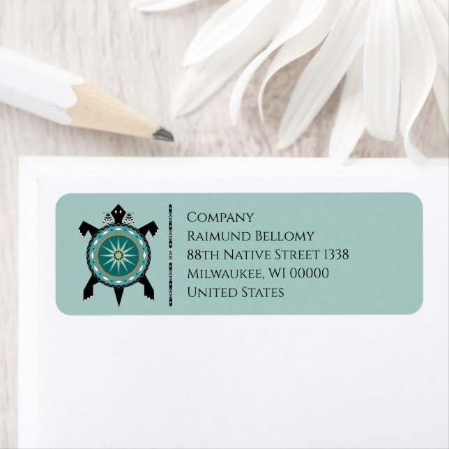 Native Turtle Return Address Label (Insitu)