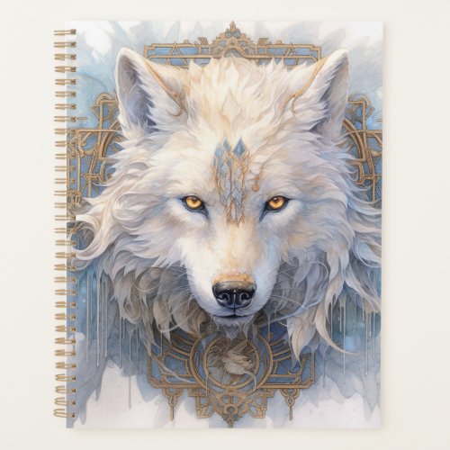 Native White Wolf  Planner