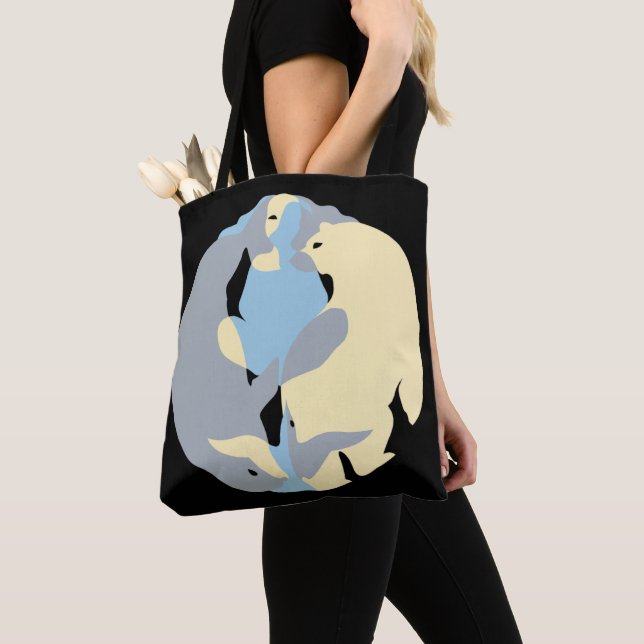 Native Wildlife Art Tote Bags Spirit Tribal Bag (Close Up)