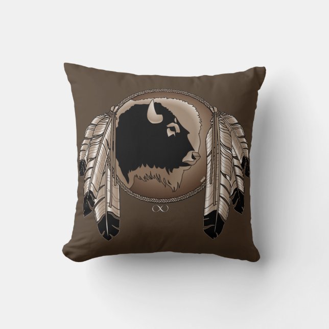 Native Wildlife Pillow Personalized Metis Pillow (Front)