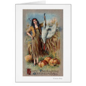 Native Woman Holding Turkey (Front)