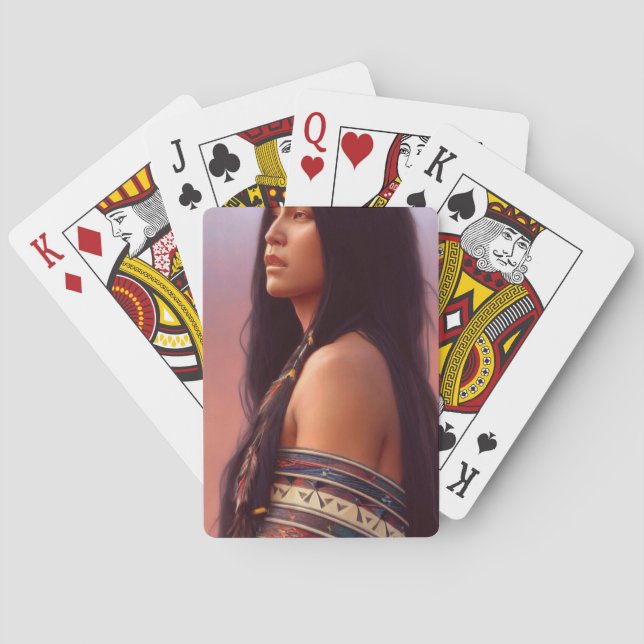 Native Woman Poker Cards (Back)