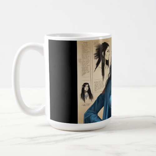 Native Woman sketchbook Coffee Mug