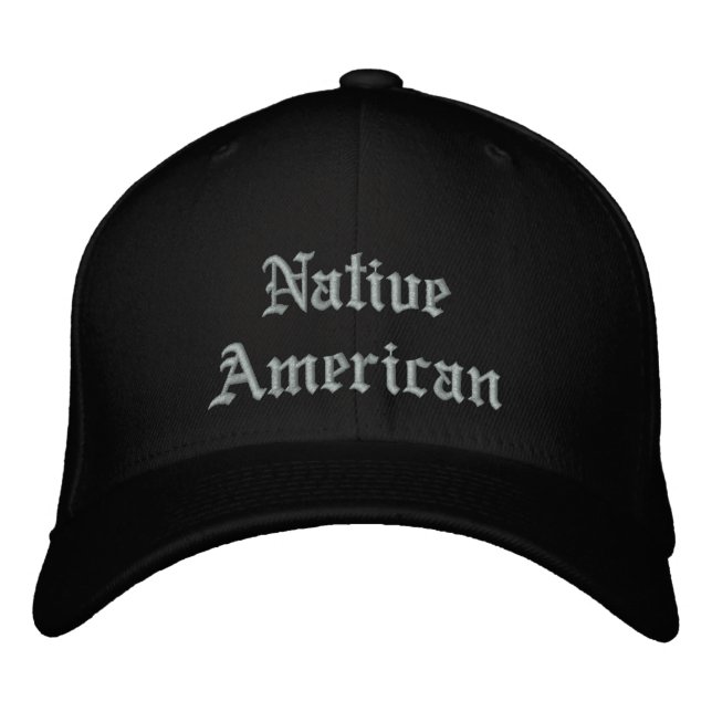 NativeAmerican Embroidered Baseball Hat (Front)