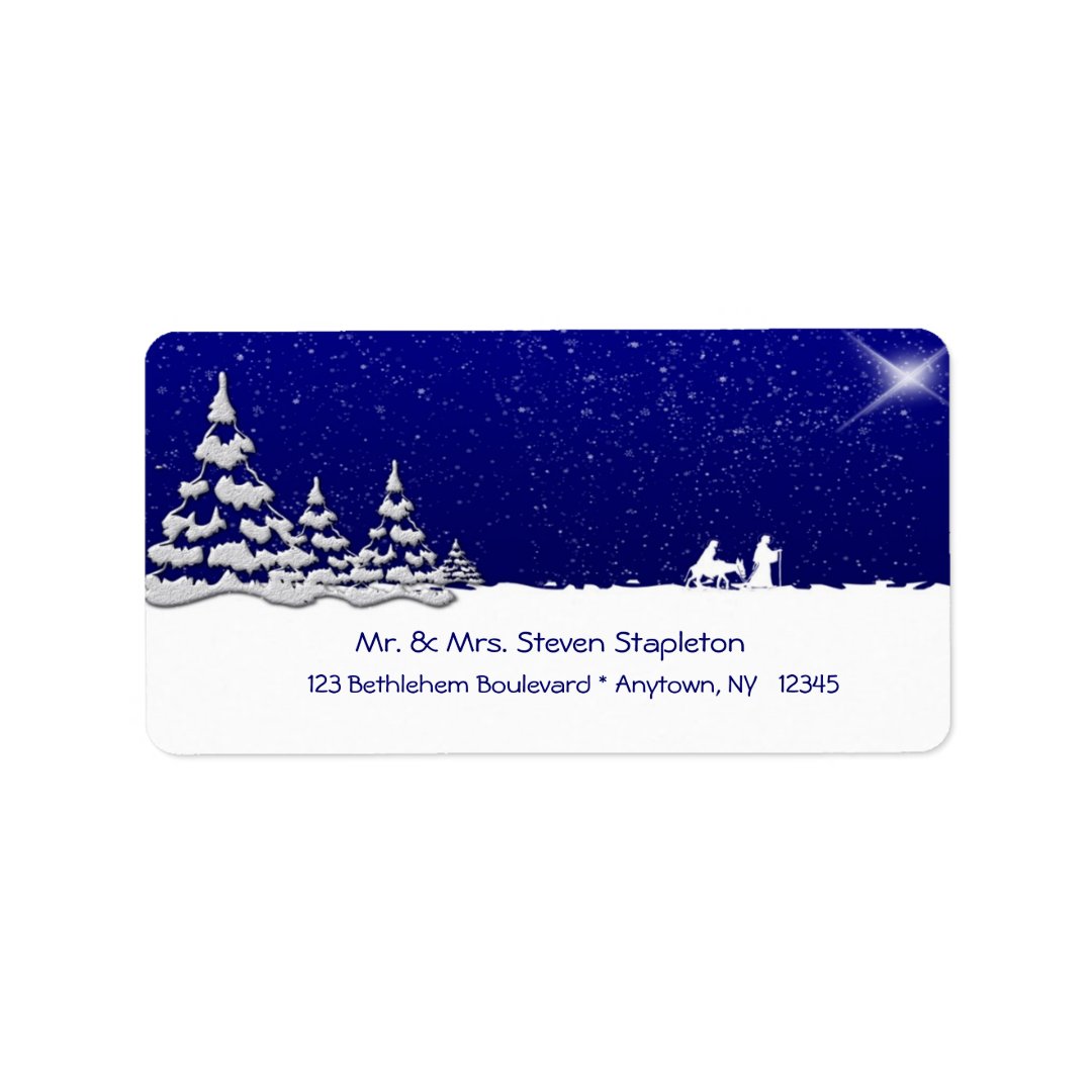 Nativity Address Label Zazzle
