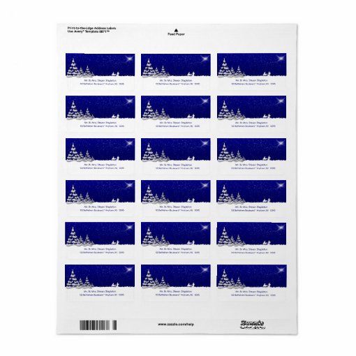 Nativity Address Label Zazzle