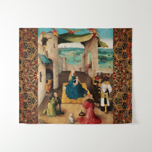 NATIVITYADORATION OF MAGI by BOSCH Christmas Tapestry