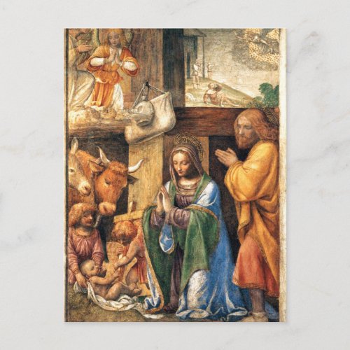 Nativity and Annunciation to the Shepherds Postcard