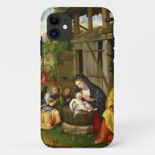 Nativity and Child Angels c1515 iPhone 11 Case