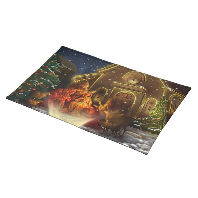Nativity and Church - The Birth of Christ Placemat (On Table)