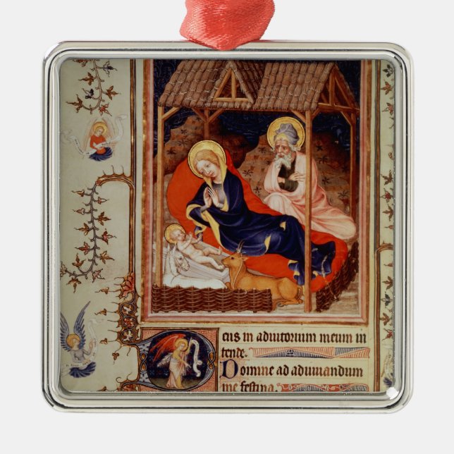 Nativity and Visitation of the shepherds Metal Ornament (Front)