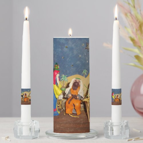 nativity baby Jesus Mary three kings christmas  Unity Candle Set