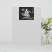 Nativity Baby Jesus Virgin Mary Angels Black White (Standing Front)