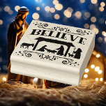 Nativity Believe Christmas Ink Rubber Stamp<br><div class="desc">Nativity Believe Christmas Ink rubber stamp</div>
