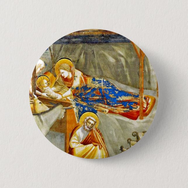 Nativity Birth of Jesus  Button (Front)